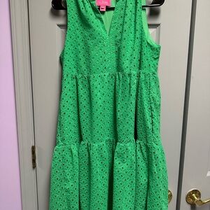 Lilly Pulitzer Vibrant Green Eyelet Dress